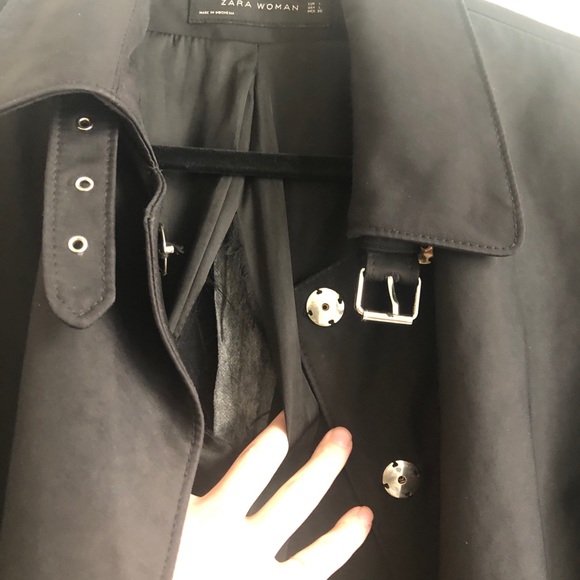 Zara navy trench coat - Picture 5 of 5